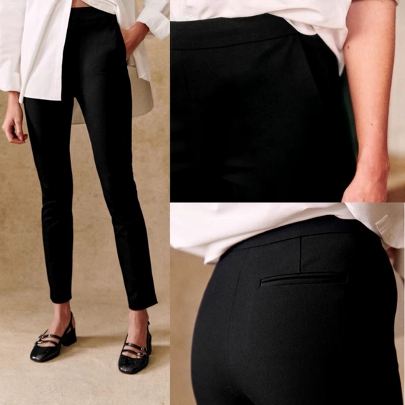 Sezane Pants - Sezane Black Clara Trousers High Rise Size 40 French US 8 Minimalist‎ Pants Work